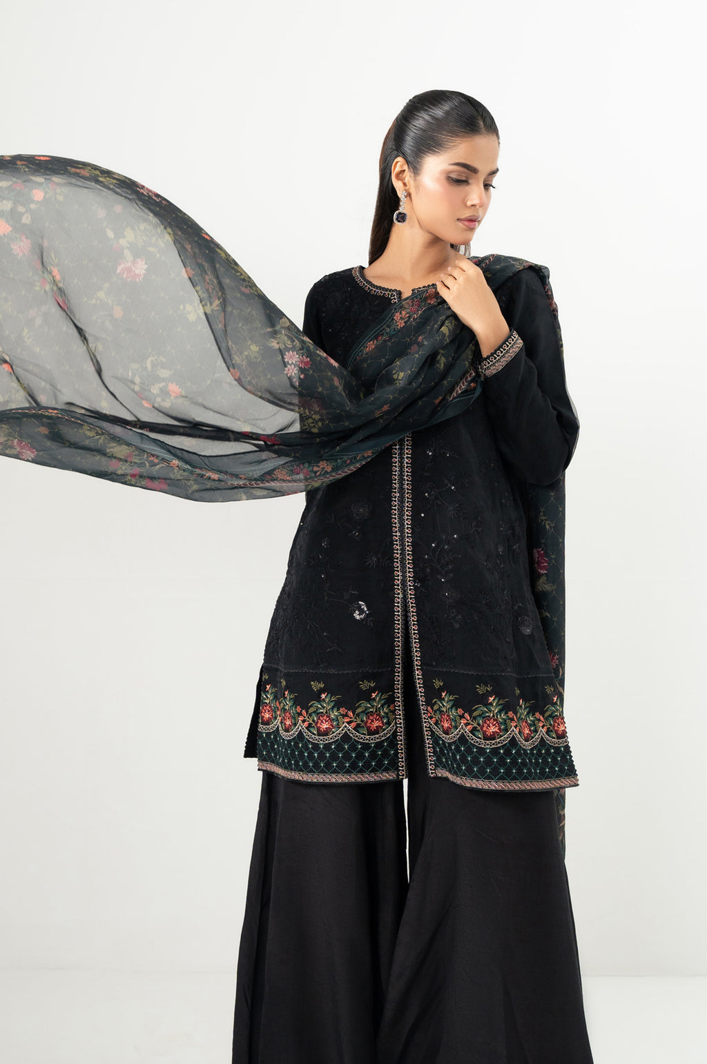 EMBROIDERED SHIRT DUPATTA SUIT