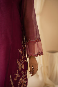 STITCHED EMBROIDERED KHADDI NET SUIT