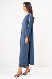 STITCHED EMBROIDERED RAW SILK SUIT