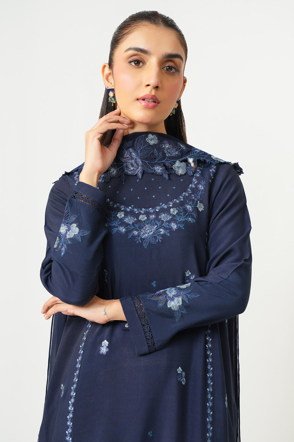 EMBROIDERED SHIRT BOTTOM SUIT