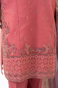 STITCHED EMBROIDERED ORGANZA SUIT