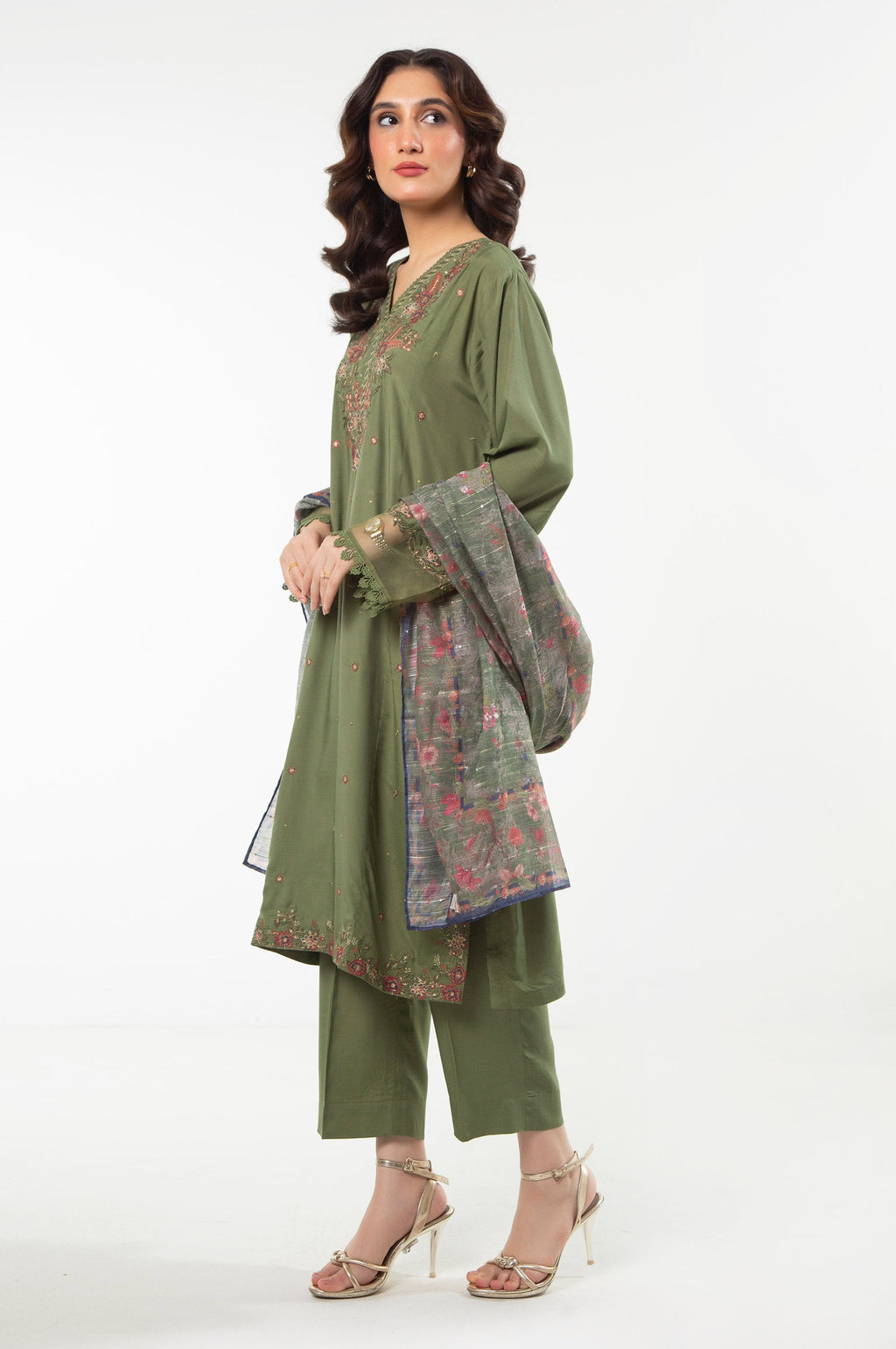 STITCHED EMBROIDERED SHIRT BOTTOM (FACTORY E-OUTLET)