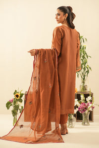 STITCHED EMBROIDERED COTTON NET SUIT