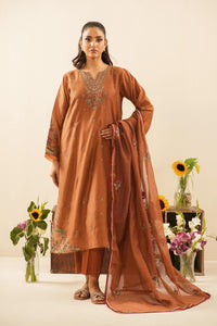 STITCHED EMBROIDERED COTTON NET SUIT