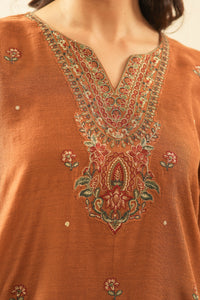 STITCHED EMBROIDERED COTTON NET SUIT