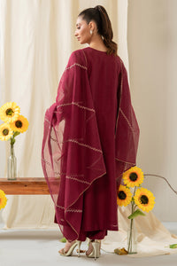 STITCHED EMBROIDERED KHADDI NET SUIT