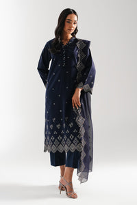 EMBROIDERED CAMBRIC STITCHED 3 PIECE SUIT (FACTORY E-OUTLET)