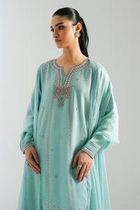 STITCHED EMBROIDERED OAK SILK SUIT