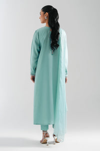 STITCHED EMBROIDERED OAK SILK SUIT