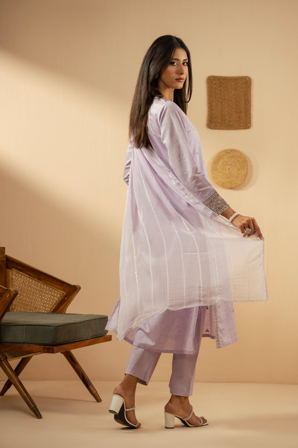 EMBROIDERED CAMBRIC ZARI STITCHED 3 PIECE SUIT