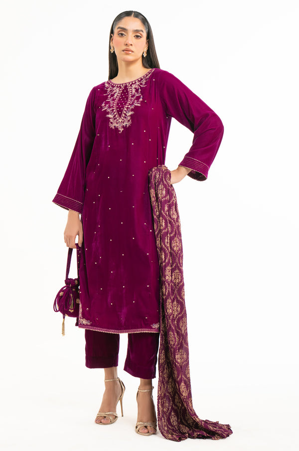 EMBROIDERED VELVET SUIT