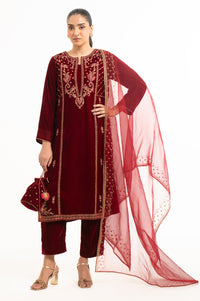 EMBROIDERED VELVET SUIT
