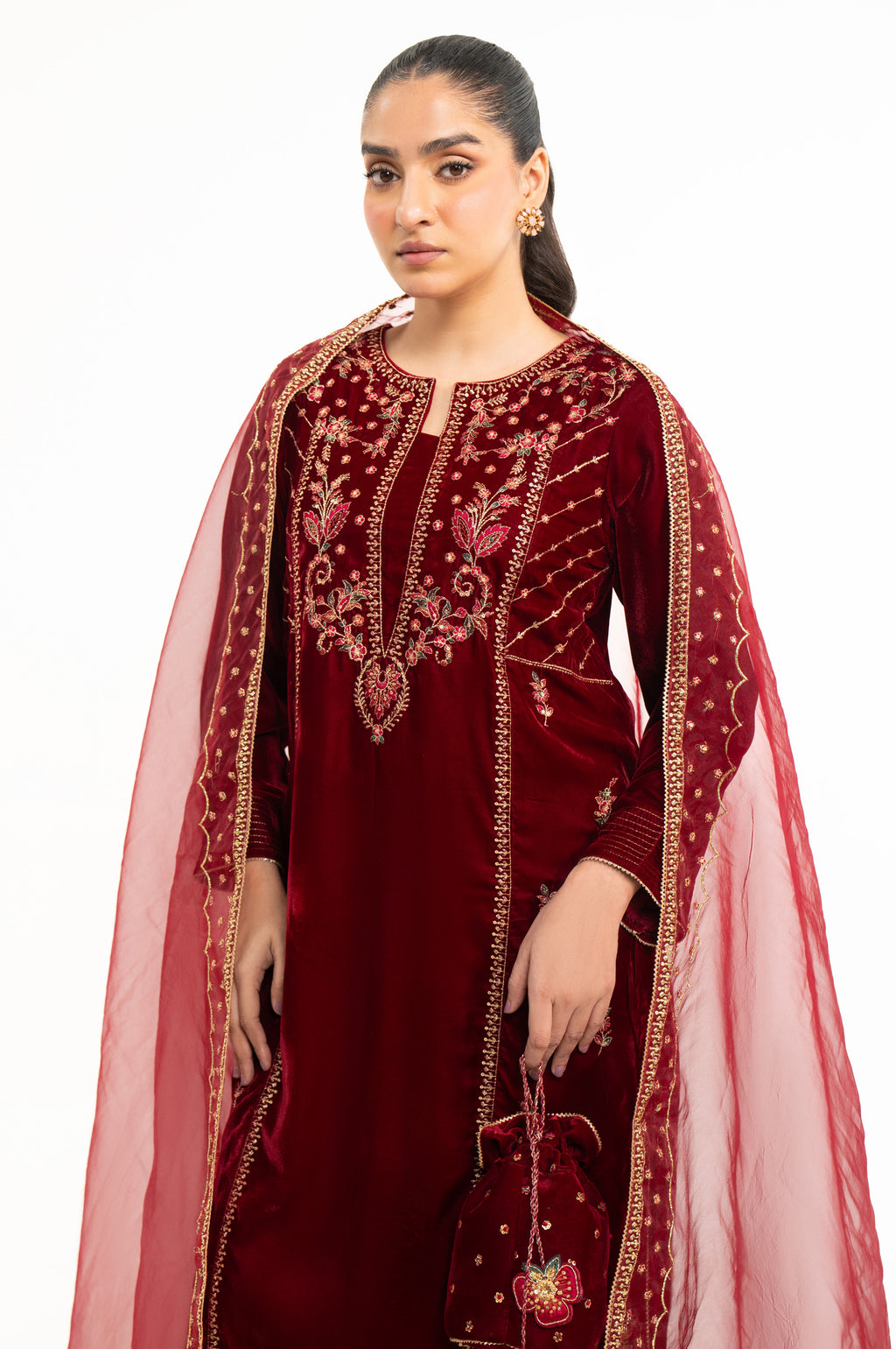 EMBROIDERED VELVET SUIT