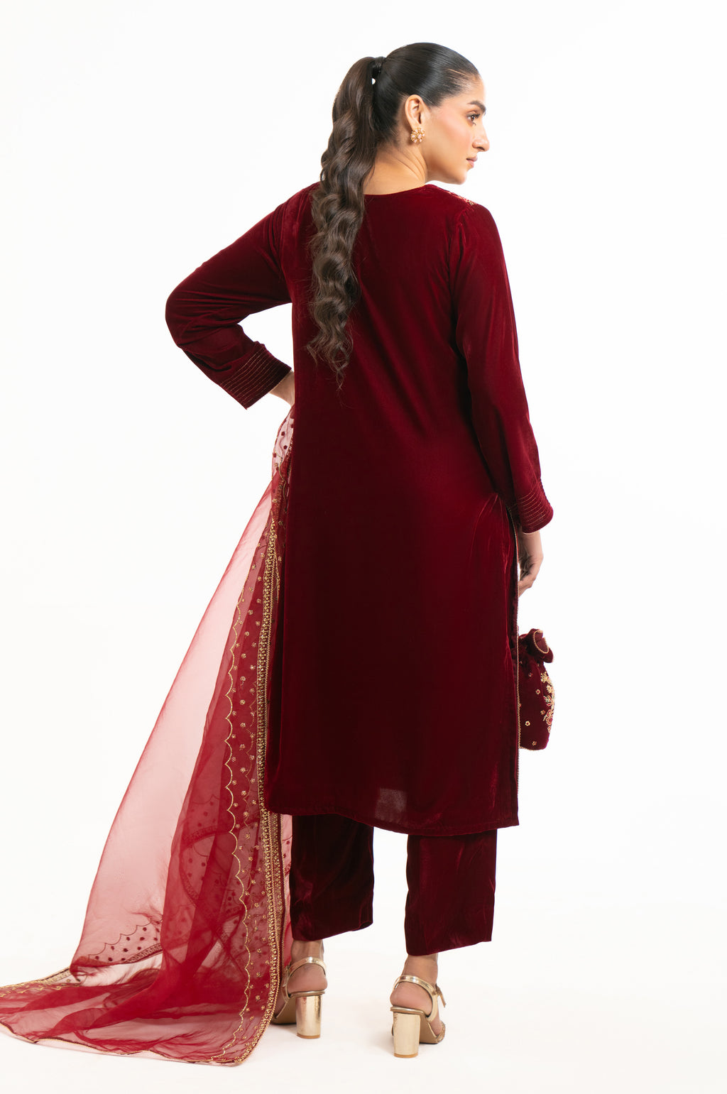 EMBROIDERED VELVET SUIT