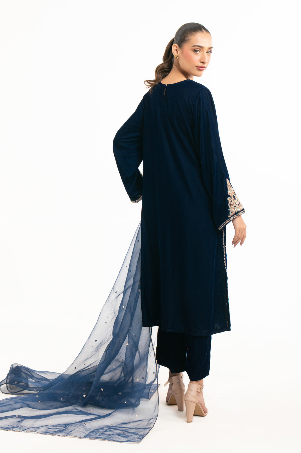 EMBROIDERED VELVET SUIT