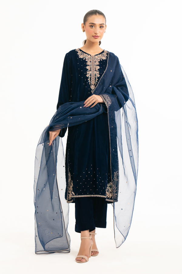 EMBROIDERED VELVET SUIT