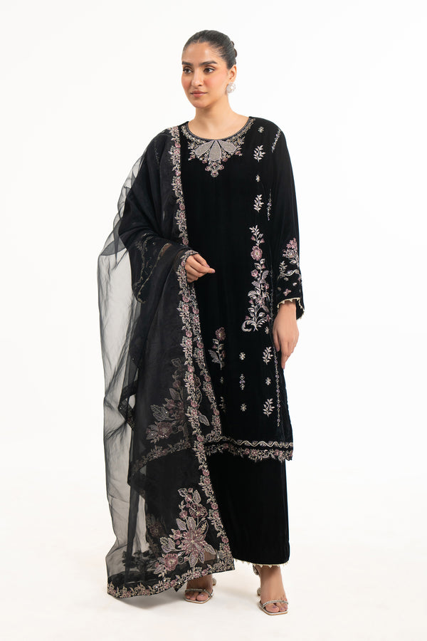 EMBROIDERED VELVET SUIT