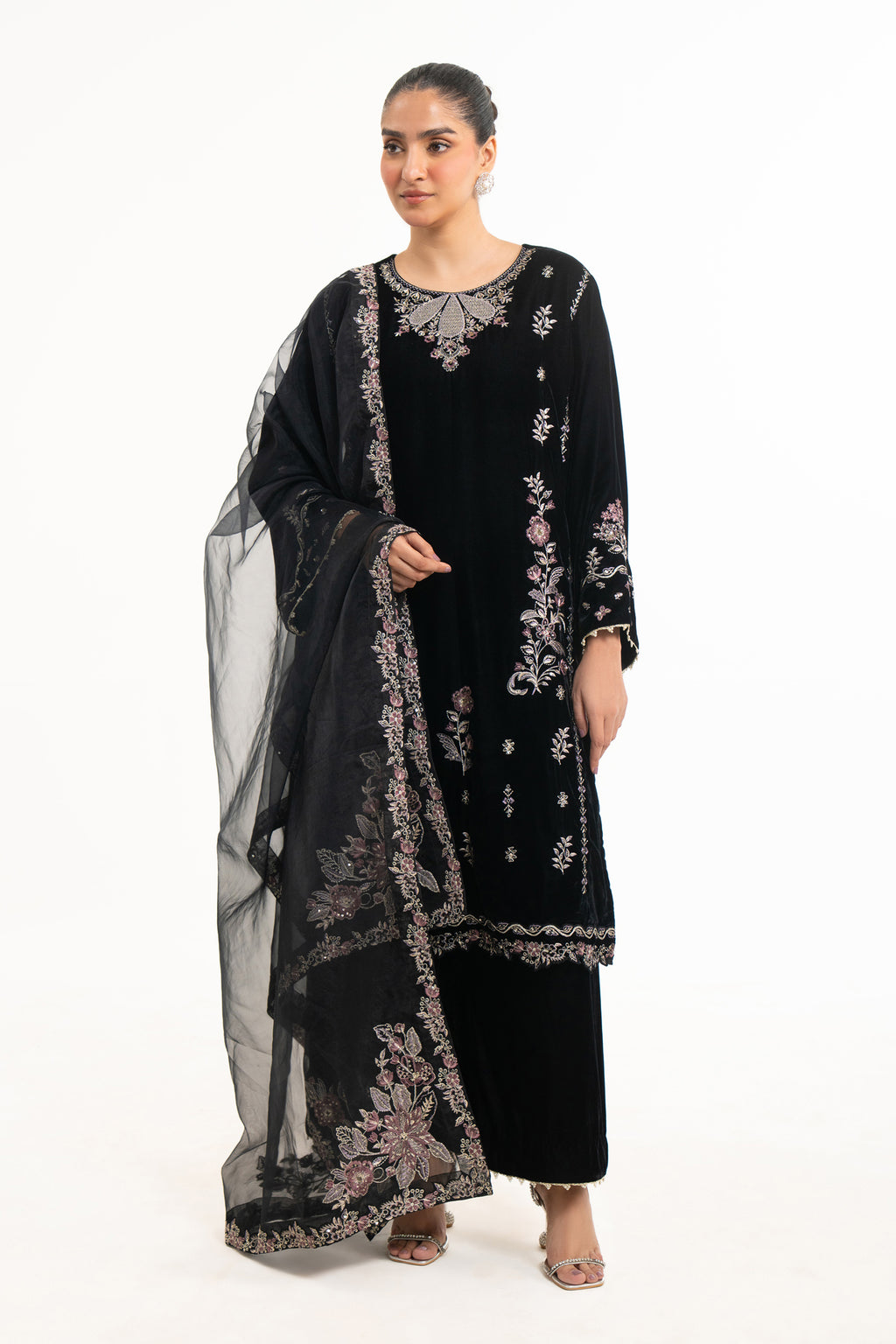 EMBROIDERED VELVET SUIT