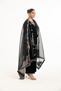 EMBROIDERED VELVET STITCHED SHIRT BOTTOM