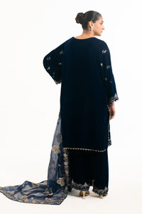 EMBROIDERED VELVET STITCHED SHIRT DUPATTA