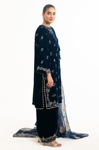 STITCHED EMBROIDERED VELVET SUIT