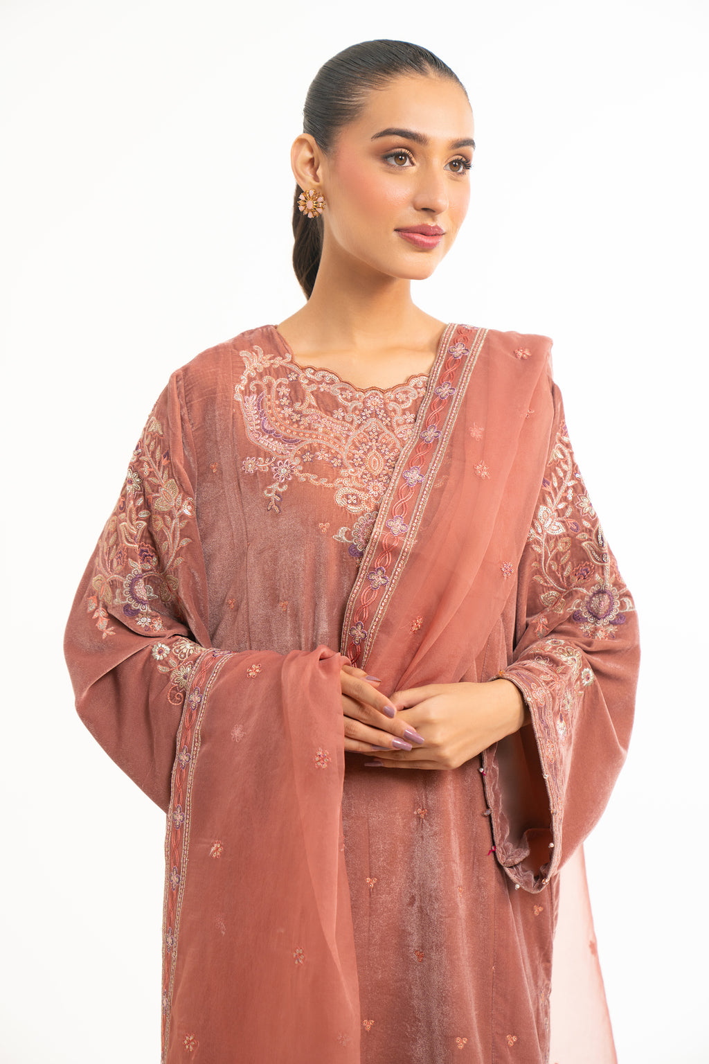 EMBROIDERED VELVET SUIT