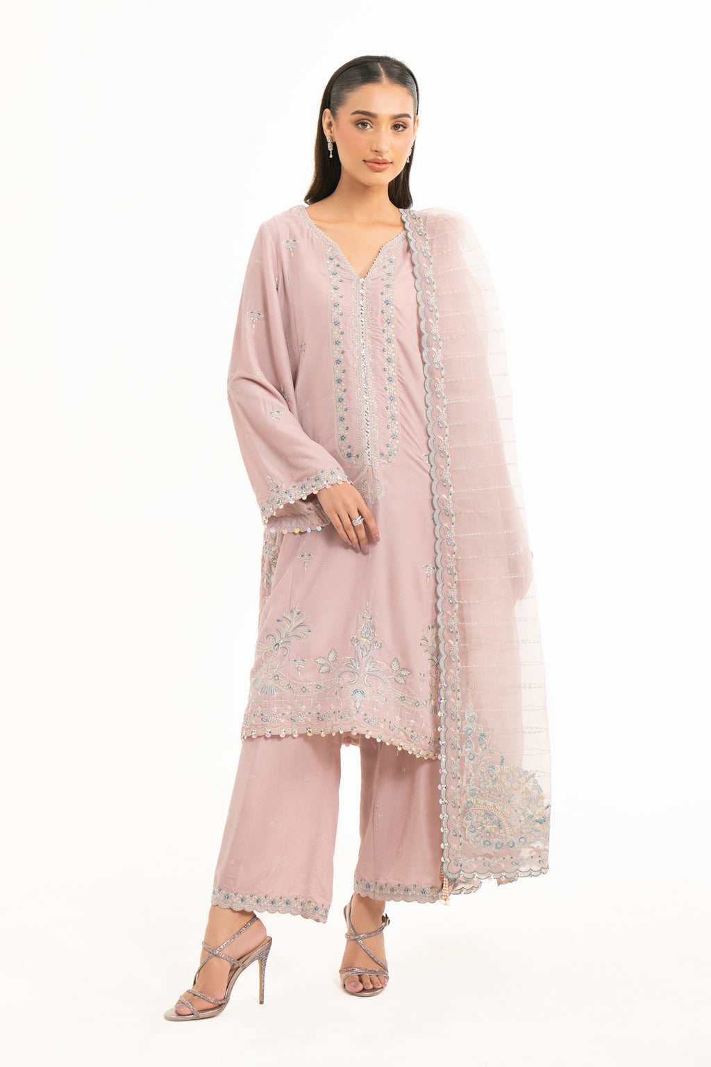 EMBROIDERED VELVET SUIT