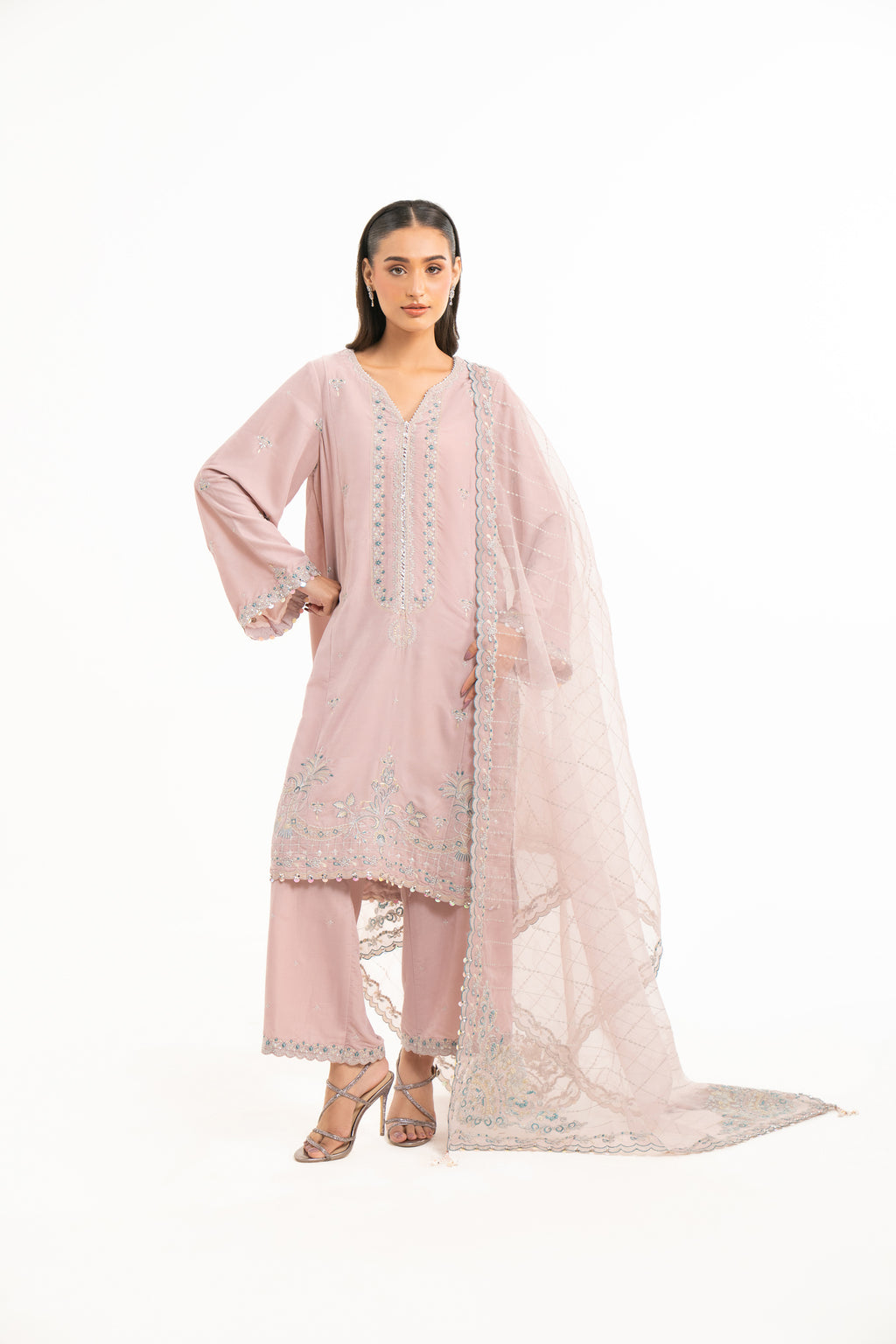 EMBROIDERED VELVET SUIT