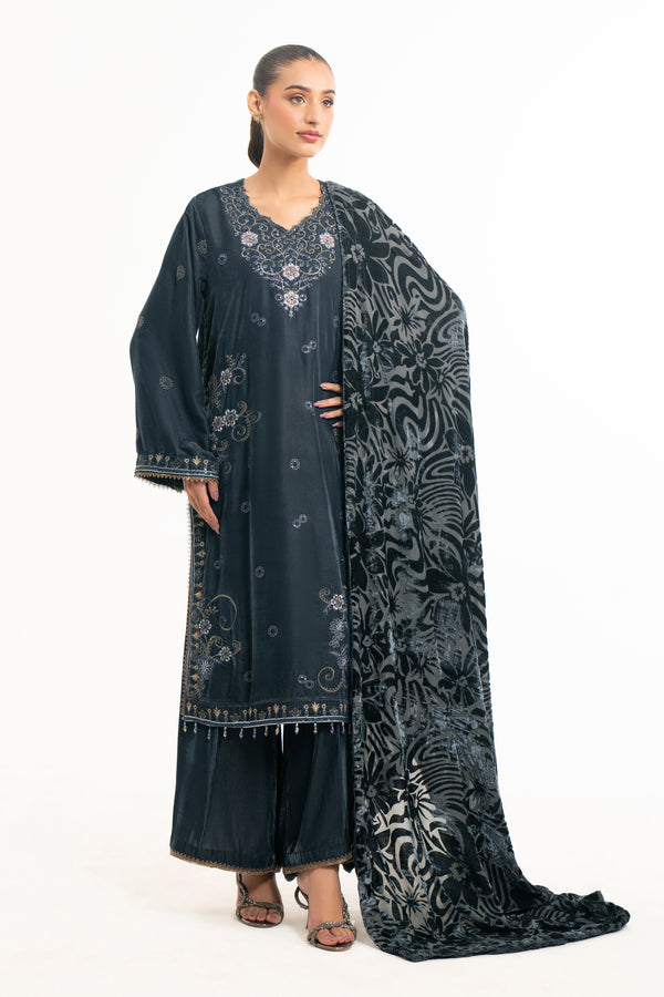 EMBROIDERED VELVET SUIT