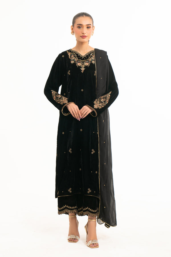 EMBROIDERED VELVET SUIT