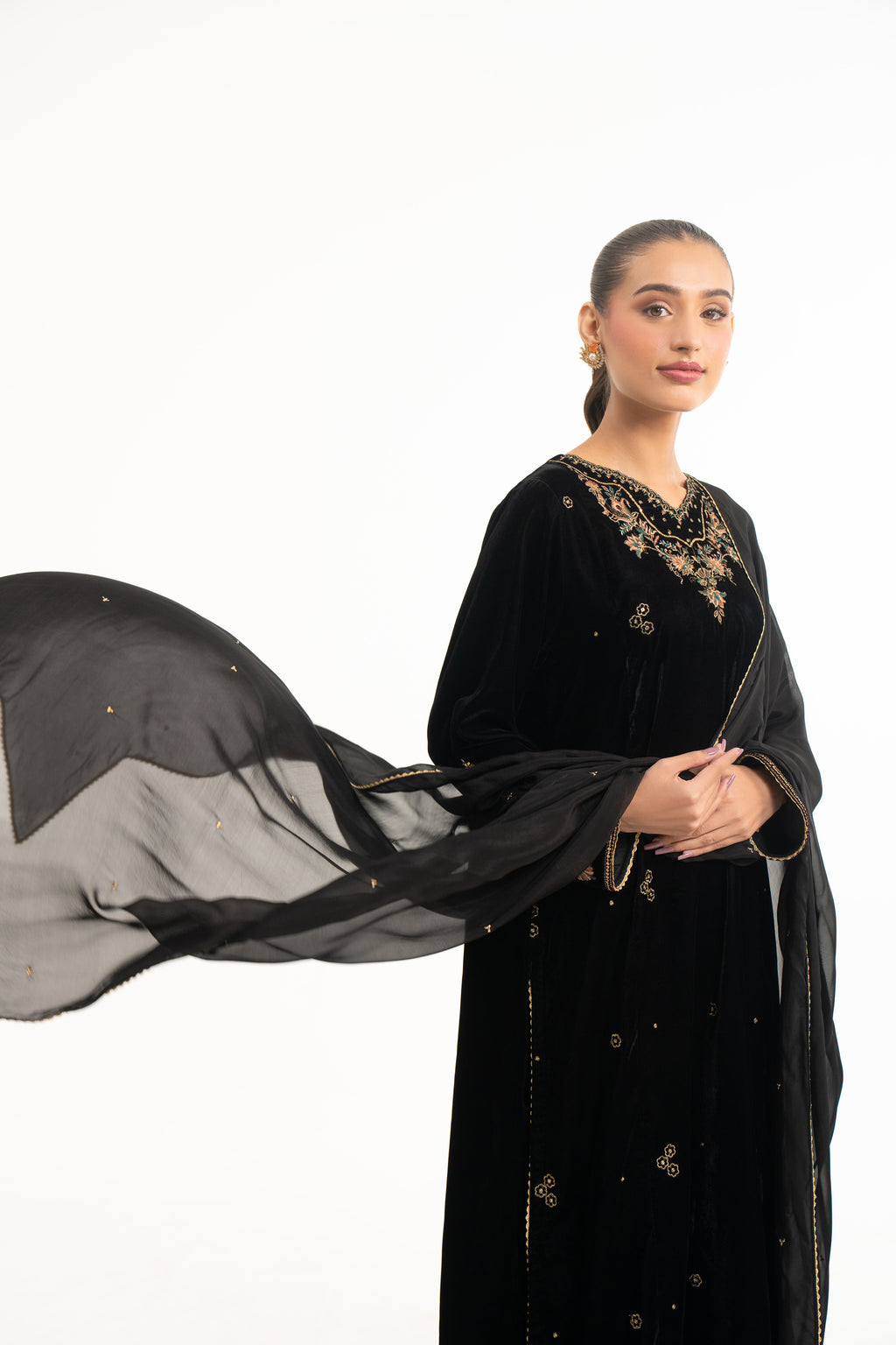 EMBROIDERED VELVET SUIT