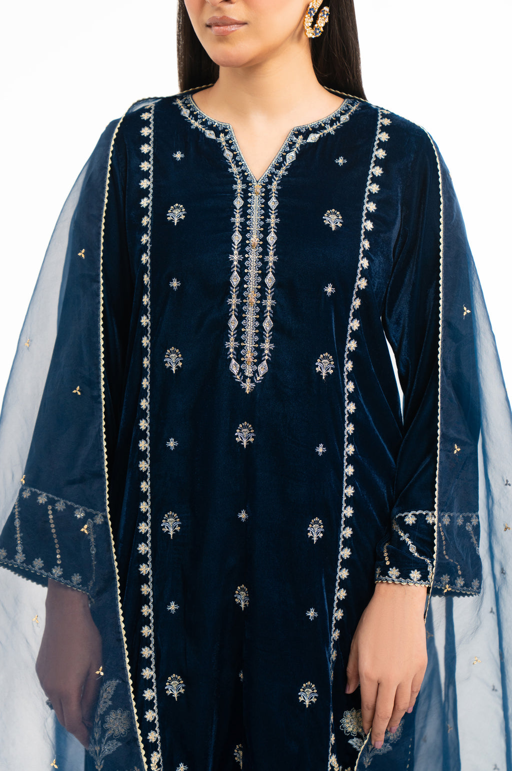 EMBROIDERED VELVET SUIT
