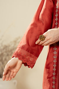 EMBROIDERED COTTON NET STITCHED 3 PIECE SUIT