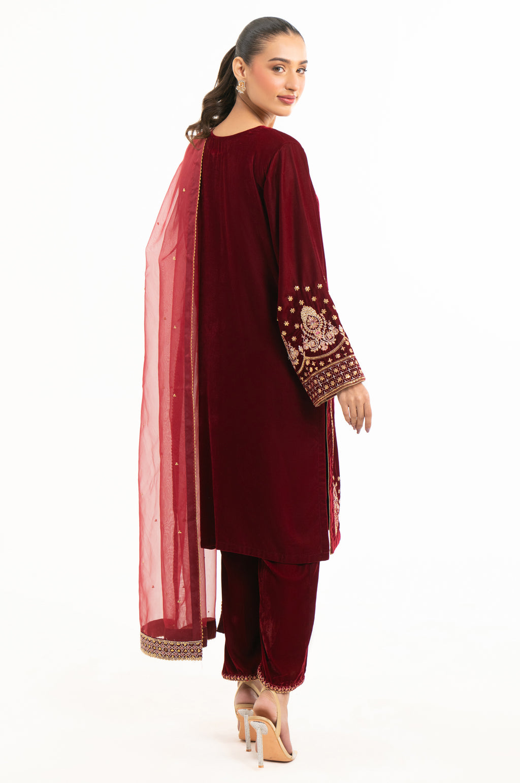 EMBROIDERED VELVET SUIT