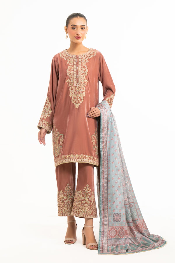 EMBROIDERED VELVET SUIT