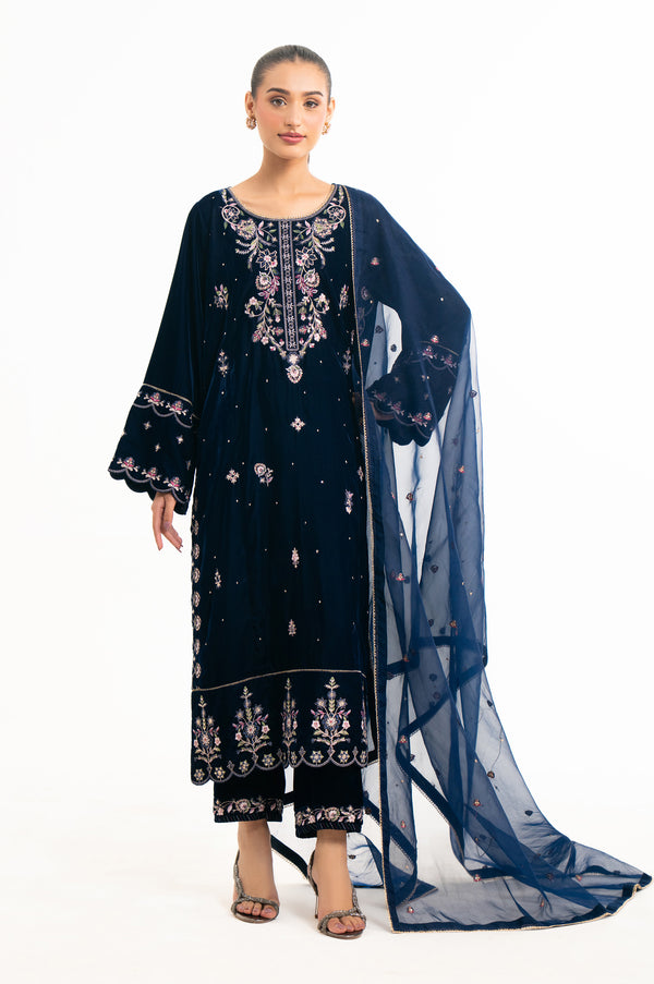 EMBROIDERED VELVET SUIT