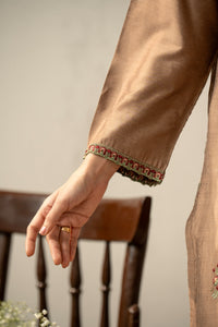 EMBROIDERED COTTON SILK STITCHED 3 PIECE SUIT