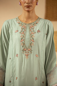 EMBROIDERED RAW SILK STITCHED 3 PIECE SUIT