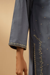 EMBROIDERED CAMBRIC STITCHED 3 PIECE SUIT