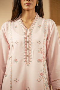 EMBROIDERED CAMBRIC ZARI STITCHED 3 PIECE SUIT