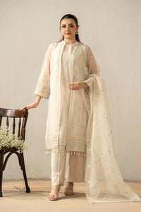 EMBROIDERED ORGANZA STITCHED 3 PIECE SUIT