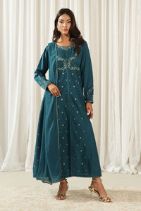 EMBROIDERED CAMBRIC STITCHED 3 PIECE SUIT