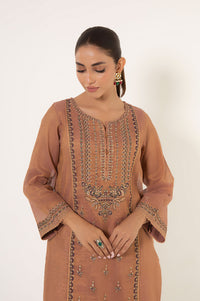 Stitched 1 Piece Embroidered Mysuri Net Shirt