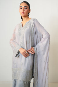 UNSTITCHED EMBROIDERED SUIT