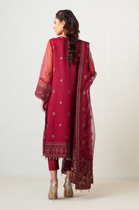 3 Piece Embroidered Rajjo Net Suit