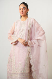 Unstitched 3 Piece Embroidered Organza Suit