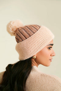 Wool Beanie - Brown