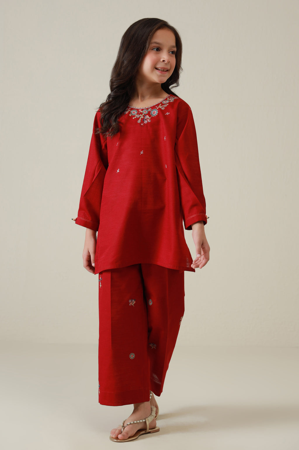 Stitched 2 Piece Embroidered Khaddar Suit