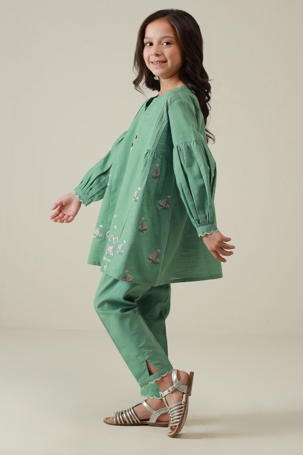Stitched 2 Piece Embroidered Khaddar Suit
