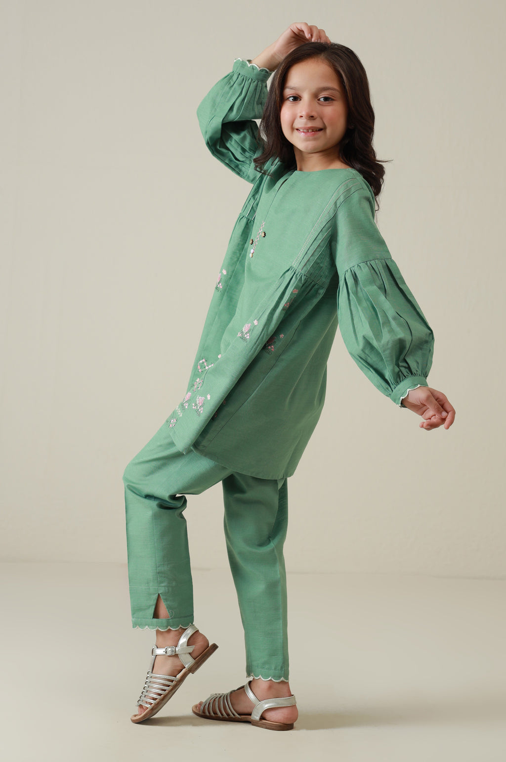 Stitched 2 Piece Embroidered Khaddar Suit